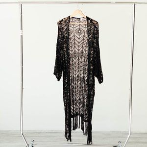 H&M Black Lace duster